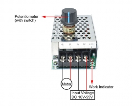 40A DC Motor Governor 15KHz 0-100% PWM Brushed Motor Speed Controller 12V 24V 48V